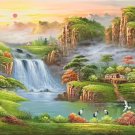Hand painted oil painting on canvas"Creek"80x200CM(33"x80")Unframed-280