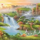 Hand painted oil painting on canvas"Creek"80x200CM(33"x80")Unframed-281