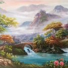 American style Hand painted oil painting on canvas"Creek"70x180CM(27.6"x70.9")Unframed-290