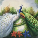 Simple modern Hand painted oil painting on canvas"Gorgeous peacock"60x90CM(23.6"x35.4")Unframed-45