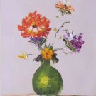 Simple modern Hand painted oil painting on canvas"Flowers"30x40CM(12"x16")Unframed-35