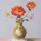 Simple modern Hand painted oil painting on canvas"Flowers"30x40CM(12"x16")Unframed-37