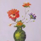 Simple modern Hand painted oil painting on canvas"Flowers"30x40CM(12"x16")Unframed-38