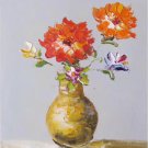 Simple modern Hand painted oil painting on canvas"Flowers"30x40CM(12"x16")Unframed-39