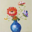 Simple modern Hand painted oil painting on canvas"Flowers"30x40CM(12"x16")Unframed-40
