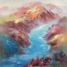 Simple modern Hand painted oil painting on canvas"dusk"50x60CM(19.7"x23.6")Unframed-27