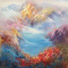 Simple modern Hand painted oil painting on canvas"dusk"50x60CM(19.7"x23.6")Unframed-30