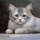 Simple modern Hand-painted oil painting on canvas"Cute cat"50x60CM(19.7"x23.6")Unframed-02 Simple modern Hand-painted oil painting on canvas"Cute cat"50x60CM(19.7"x23.6")Unframed-02