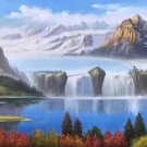 American style Hand painted oil painting on canvas"Creek"70x180CM(27.6"x70.9")Unframed-293