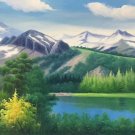 American style Hand painted oil painting on canvas"Creek"70x180CM(27.6"x70.9")Unframed-295