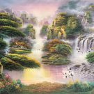 Hand painted oil painting on canvas"Creek"120x240CM(48"x96")Unframed-310