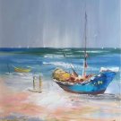 Hand painted oil painting on canvas"Fishing boat"60x90CM(23.6"x35.4")Unframed-46