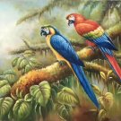 Hand painted oil painting on canvas"Colorful parrot"60x90CM(24"x36")Unframed-09