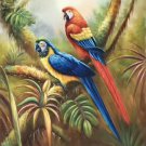 Hand painted oil painting on canvas"Colorful parrot"60x90CM(24"x36")Unframed-12
