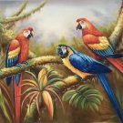 Hand painted oil painting on canvas"Colorful parrot"60x90CM(24"x36")Unframed-13
