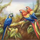 Hand painted oil painting on canvas"Colorful parrot"60x90CM(24"x36")Unframed-14