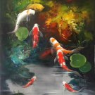 Chinese style Hand painted oil painting on canvas"carp"60x90CM(24"x36")Unframed-17 Chinese style Hand painted oil painting on canvas"carp"60x90CM(24"x36")Unframed-17