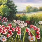 Hand painted oil painting on canvas"tiny Pink blossoms"60x120CM(23.6"x47.2")Unframed-11