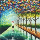 Hand painted oil painting on canvas"Colorful"50x60CM(19.7"x23.6")Unframed-35