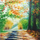 Hand painted oil painting on canvas"Colorful"50x60CM(19.7"x23.6")Unframed-38