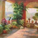 American style Hand painted oil painting on canvas"Private garden"60x120CM(23.6"x47.2")Unframed-34 American style Hand painted oil painting on canvas"Private garden"60x120CM(23.6"x47.2")Unframed-34