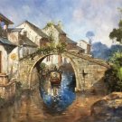 Hand painted oil painting on canvas"Image of the countryside"80x120CM(33"x48")Unframed-121