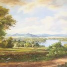 American style Hand painted oil painting on canvas"Creek"70x180CM(27.6"x70.9")Unframed-313
