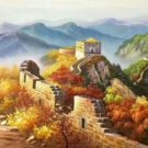 American style Hand painted oil painting on canvas"Creek"70x180CM(27.6"x70.9")Unframed-314