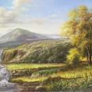 American style Hand painted oil painting on canvas"Creek"70x180CM(27.6"x70.9")Unframed-315