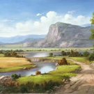 American style Hand painted oil painting on canvas"Creek"70x180CM(27.6"x70.9")Unframed-318