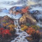 American style Hand painted oil painting on canvas"Creek"100x110CM(40"x45")Unframed-322
