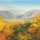 Hand painted oil painting on canvas"Creek"50x150CM(20"x60")Unframed-325