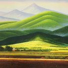 American style Hand painted oil painting on canvas"Creek"70x180CM(27.6"x70.9")Unframed-327