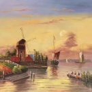 Hand painted oil painting on canvas"Image of the countryside"50x60CM(19.7"x23.6")Unframed-126