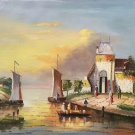 Hand painted oil painting on canvas"Image of the countryside"50x60CM(19.7"x23.6")Unframed-131