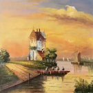 Hand painted oil painting on canvas"Image of the countryside"50x60CM(19.7"x23.6")Unframed-134 Hand painted oil painting on canvas"Image of the countryside"50x60CM(19.7"x23.6")Unframed-134