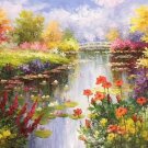 American style Hand painted oil painting on canvas"Private garden"60x120CM(23.6"x47.2")Unframed-38 American style Hand painted oil painting on canvas"Private garden"60x120CM(23.6"x47.2")Unframed-38