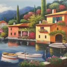 Hand painted oil painting on canvas"Sea view Villa"60x120CM(23.6"x47.2")Unframed-80 Hand painted oil painting on canvas"Sea view Villa"60x120CM(23.6"x47.2")Unframed-80