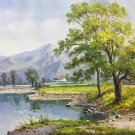 Hand painted oil painting on canvas"Creek"50x60CM(19.7"x23.6")Unframed-331