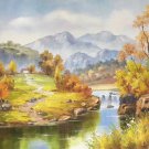 Hand painted oil painting on canvas"Creek"50x60CM(19.7"x23.6")Unframed-337