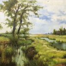 Hand painted oil painting on canvas"Creek"50x60CM(19.7"x23.6")Unframed-338