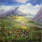 Hand painted oil painting on canvas"Creek"75x75CM(30"x30")Unframed-340