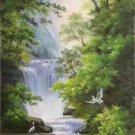 Hand painted oil painting on canvas"Creek"60x120CM(23.6"x47.2")Unframed-345
