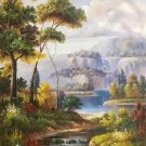 Hand painted oil painting on canvas"Creek"60x90CM(23.6"x35.4")Unframed-347