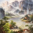 Hand painted oil painting on canvas"Creek"60x90CM(23.6"x35.4")Unframed-349 Hand painted oil painting on canvas"Creek"60x90CM(23.6"x35.4")Unframed-349