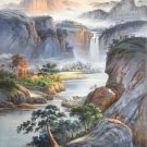 Hand painted oil painting on canvas"Creek"60x90CM(23.6"x35.4")Unframed-350