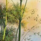 Simple modern Hand painted oil painting on canvas"bamboo"75x150CM(30"x60")Unframed-48