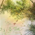 Simple modern Hand painted oil painting on canvas"bamboo"75x150CM(30"x60")Unframed-49