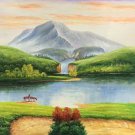 American style Hand painted oil painting on canvas"Creek"70x180CM(27.6"x70.9")Unframed-364
