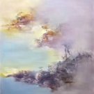 Hand painted oil painting on canvas"abstract landscape"50x60CM(19.7"x23.6")Unframed-59